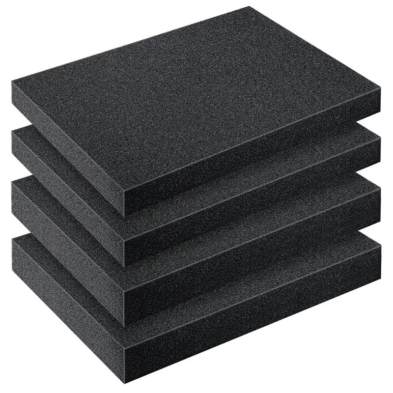 4 Pcs Cuttable Polyurethane Foam Pads Foam Sheets Craft Foam Tool Box Foam Insert For Cases Packing Padding