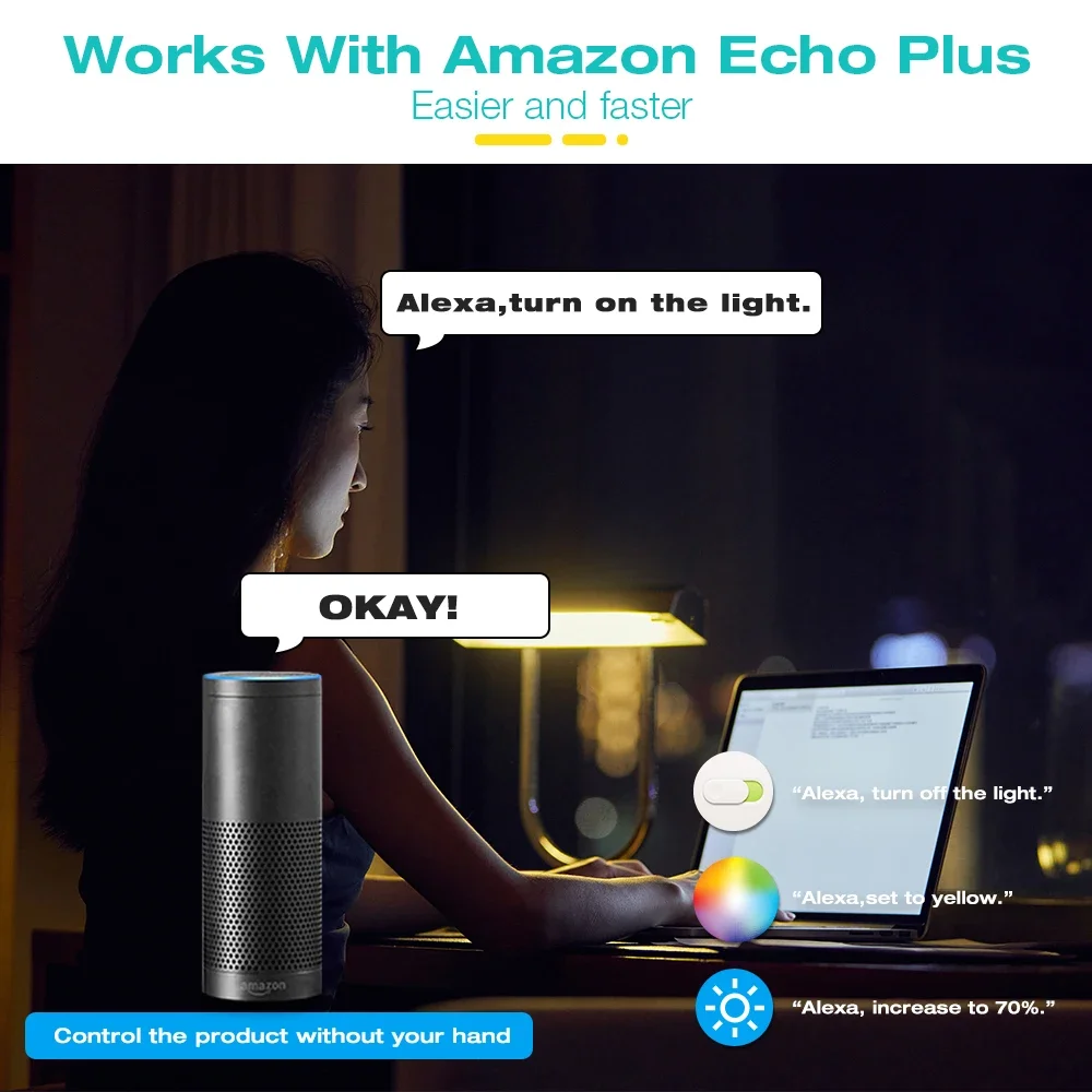 GLEDOPTO Smart 5W RGBCCT LED GU10 Pro ZigBee 3.0 Intelligent Spotlight Work with Echo Alexa Smart Things Tuya App Voice Control