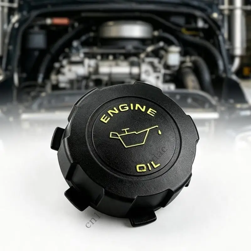 Oil Filler Cap for Routine Vehicle Maintenance, Black ABS Engine Oil Opening Cover for 3687932 Use, Single Spare Service Cap 