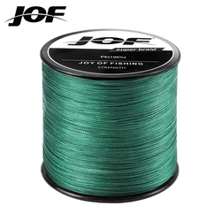 JOF Braided Line 4X 300/500/1000m 9 Color All for Fishing Line MaxDrag 82LB Multifilament PE Line for Saltwater Sea Fishing