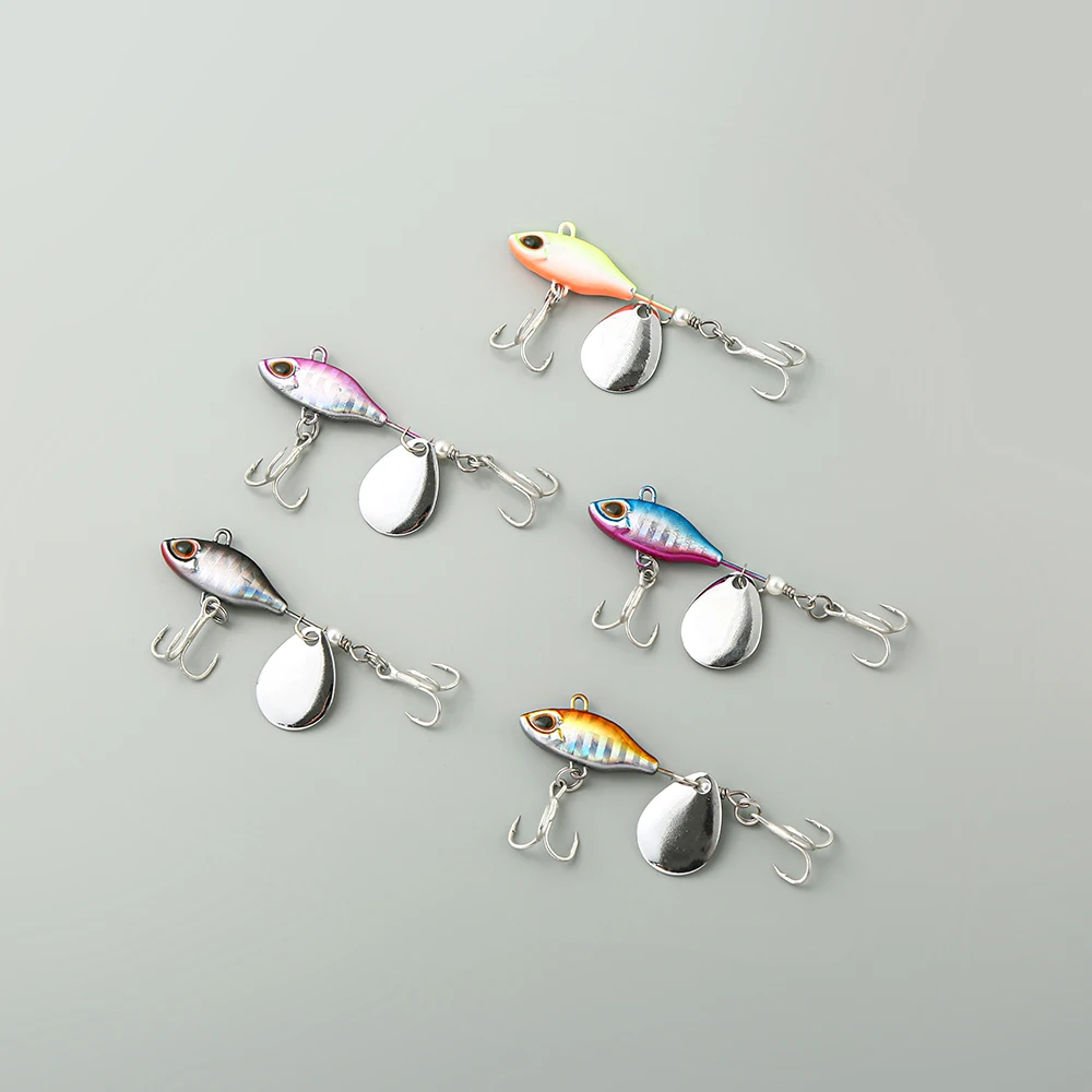 7/10/14g Long Shot Rotating VIB vibration Bait Spinner Tail Spoon Fish Lure Jig Tractor Fishing Hard Baits Tackle Pesca