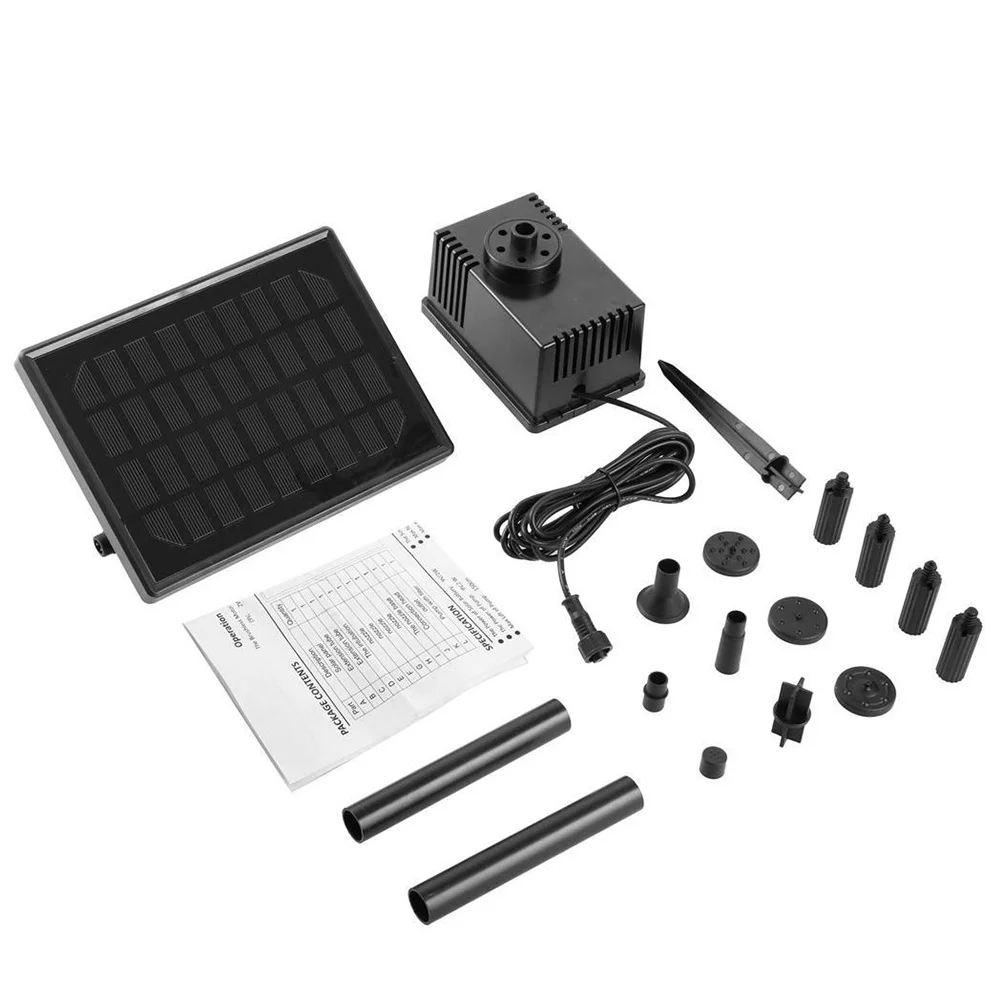 220L H 태양광 무브러시 워터 펌프 정원 연못 수족관 분수 물 순환용 효율적이고 조용한 사용