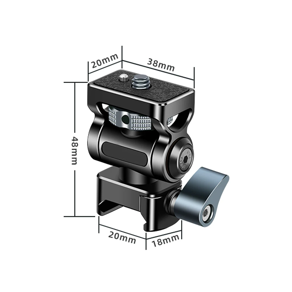 Monitorhalter mit Schnellverschluss, NATO-Halterung für Kamerafeldmonitore, Nato-Schienenklemme 360° ° Rotation 180° ° Verstellbare neigbare Halterung – Detail 1