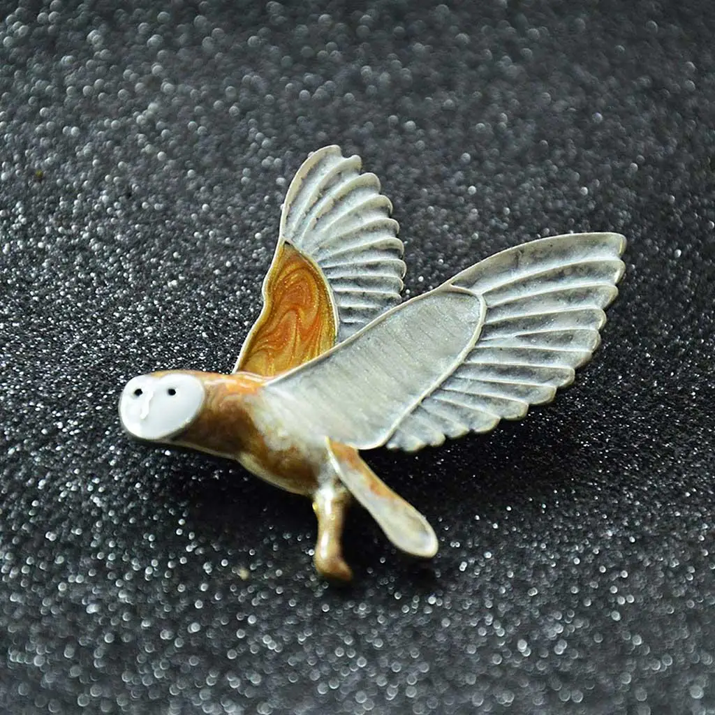 Fashion Jewellery Owl Bird Enamel Pin Alloy Brooch Decorative Lapel Collar Pin for Bridal Bouquet Party and Gift