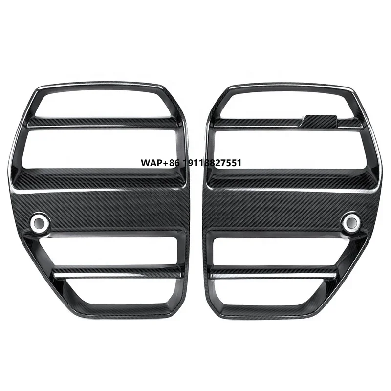 

Dry G80 M3 Carbon Fiber Front Grille V Style Nose Trim Carbon Fibre Bumper Grill for G80 M3 G82 G83 M4 ACC Cars