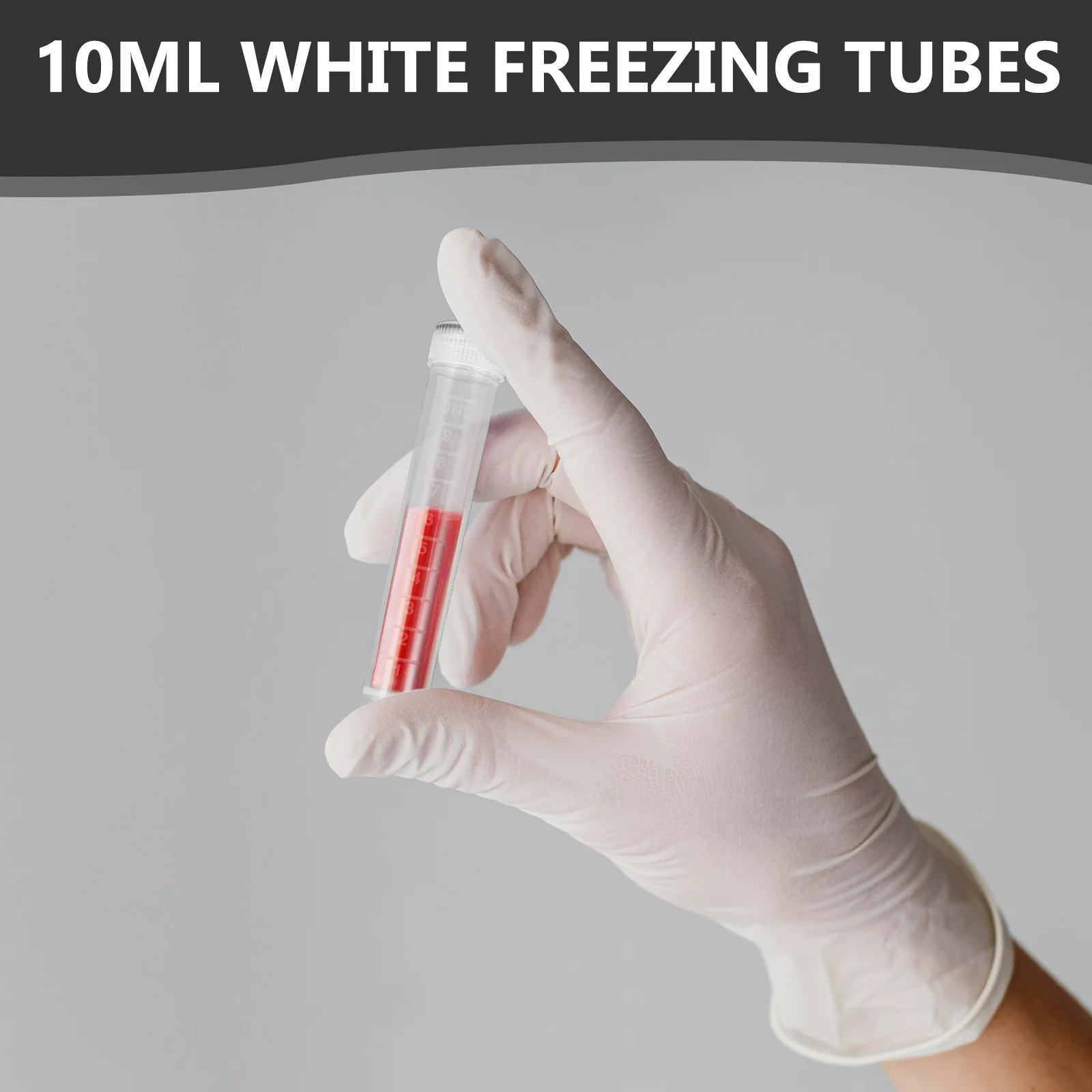 10 قطعة أنابيب التجميد البلاستيكية Cryovial 10 مللي عينة قوارير غطاء المسمار التخزين البارد أنابيب اختبار السائل 10 مللي أنبوب التجميد