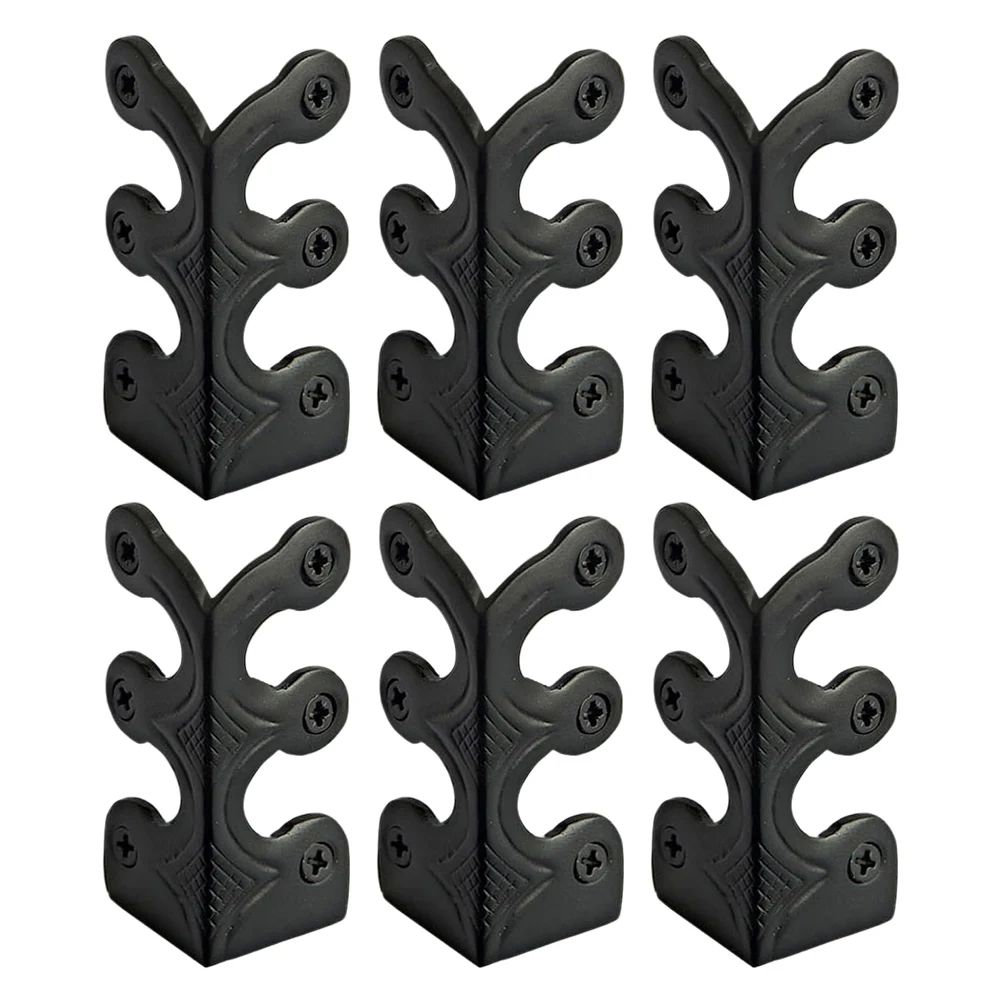 6 Stück Vintage Metall-Eckenschutz Eisen-Eckbeschläge Eckenkantenabdeckung für Wohn- und Gewerbebereiche
