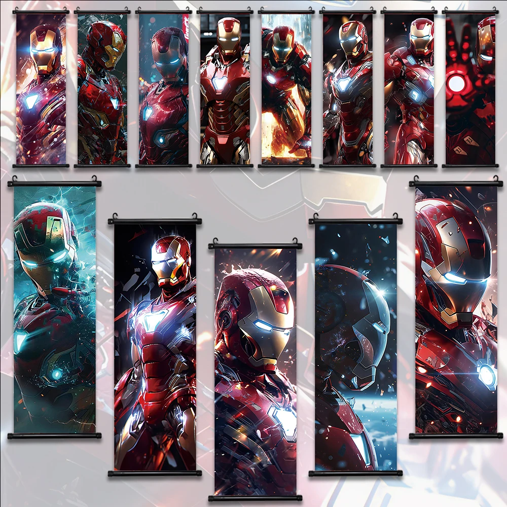 

The Avengers Movie Hanging Scroll Poster I-Iron Man Wall Artwork HD Canvas Painting Home Decoration Marvel Decor Wallpaper Gift