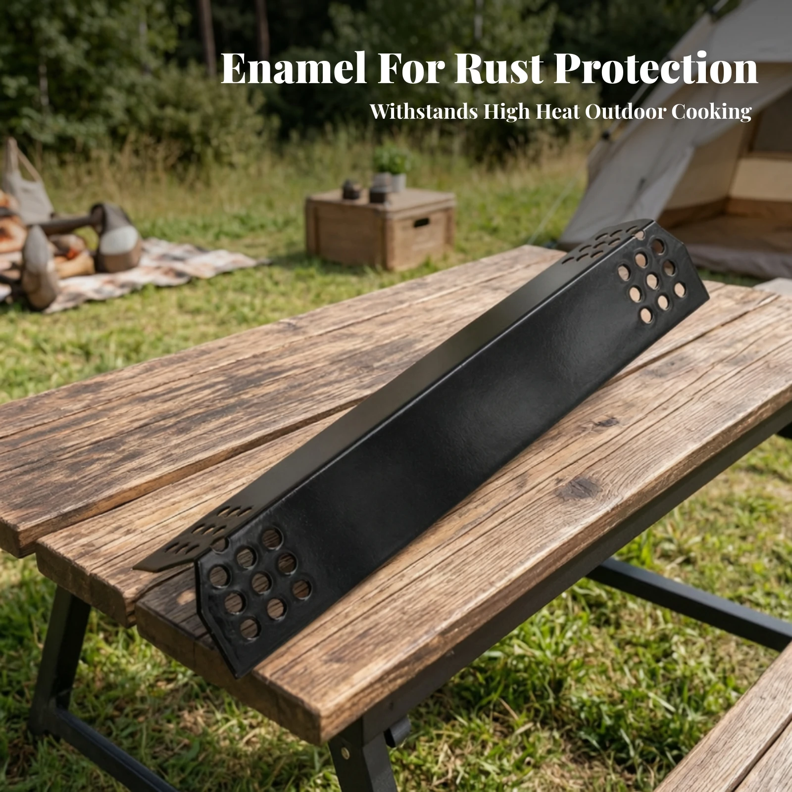 Grill Heat Guard Long-Lasting Grill Flame Tamer Heat Guard Heavy-Duty for Barbecue Repair, Outdoor Cooking 5