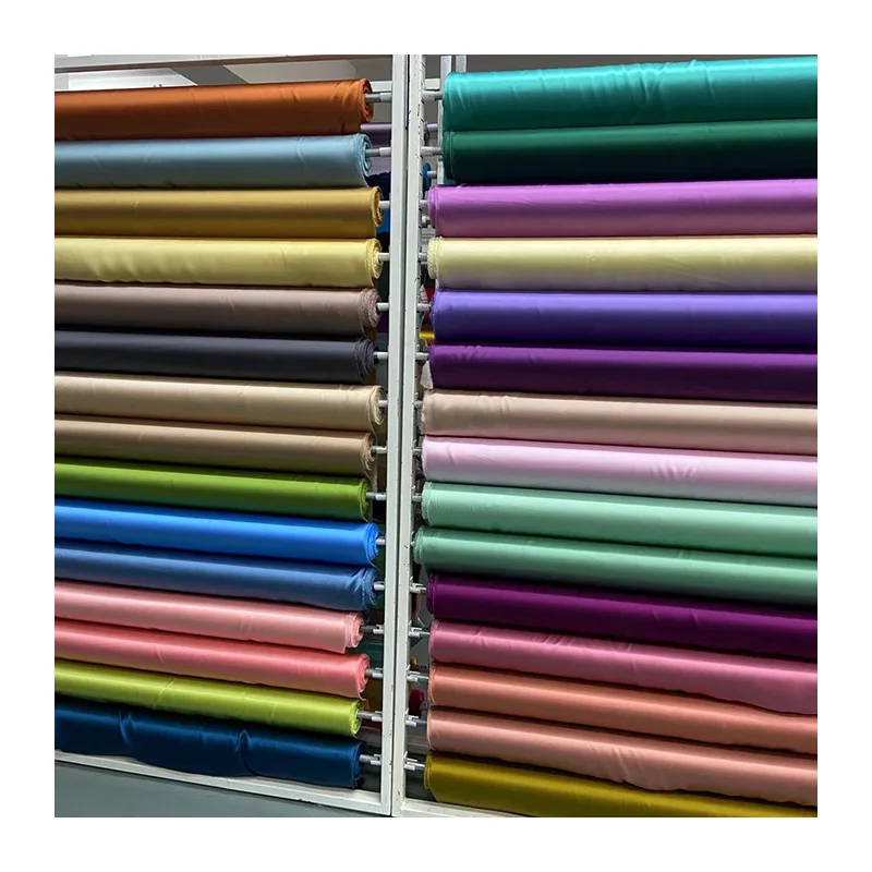 

122 Solid Color natural real Silk Satin Fabric, 16mm MulberrySilk for Qipao Lining, Dresses, and Shirts