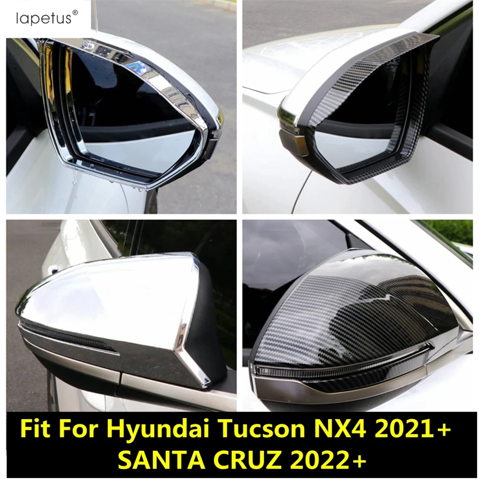 

Rear View Mirror Rain Eyebrow Visor Cover Trim For Hyundai Tucson NX4 2021 - 2025 / SANTA CRUZ 2022 2023 Car Side Accessories