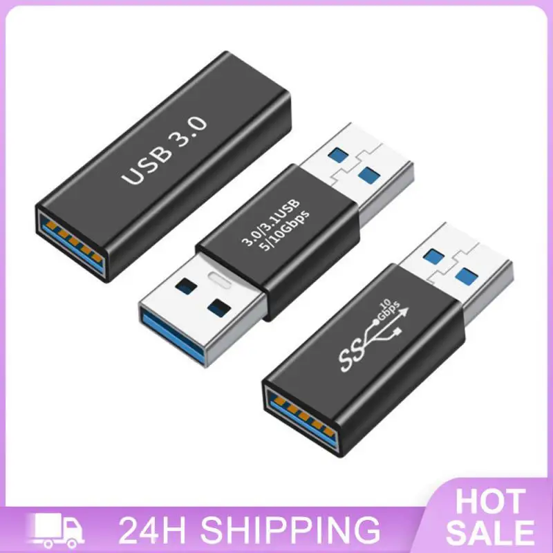 Extension Adapter Small Four Connectors Usb Adapter Portable Public To Public Male To Female Adapter Computer Connector Black