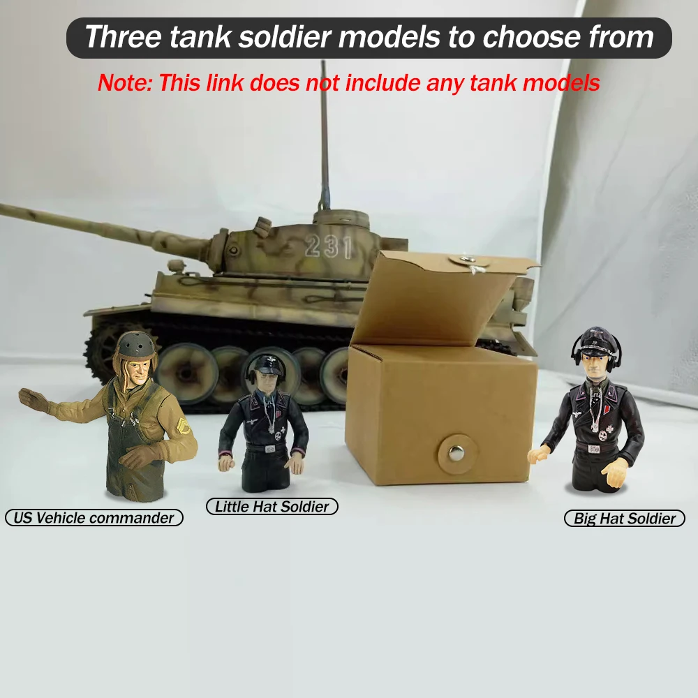 COOLBANK 1/16 WWII War Tank Model figure soldier HLC-0001/0002/0003 US Vehicle Captain 1938 Black Hat Officers Armoured Crew