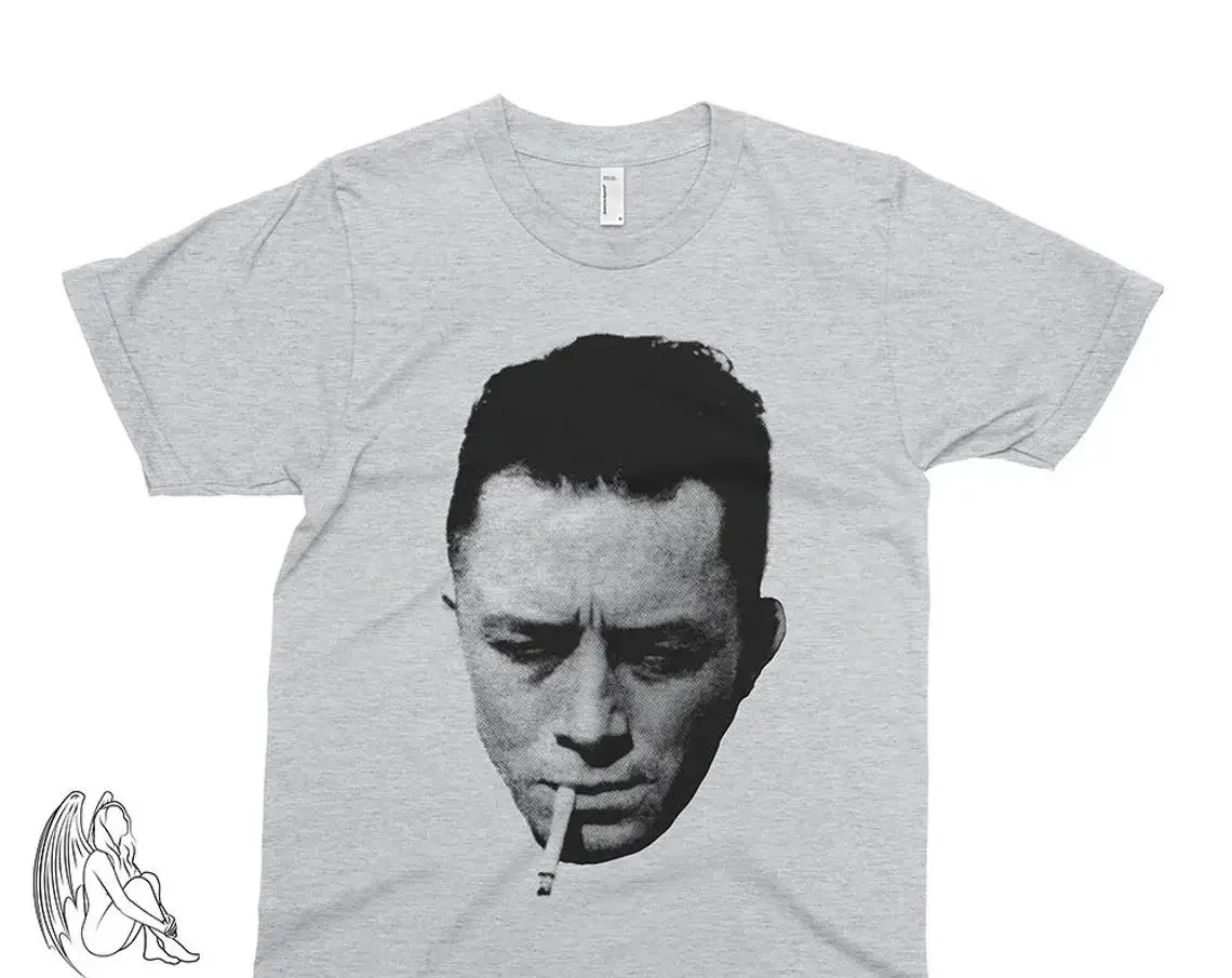 Camiseta con retrato de Albert Camus, camiseta de escritor, Stranger Plague, Sartre, Kafka, Nietzsche, Dostoyevsky, bonito regalo