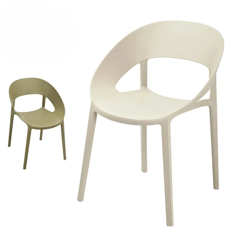 Nordic casual dining chair plastic fashion back chair, modern simple ins adult home lazy Internet celebrity chair