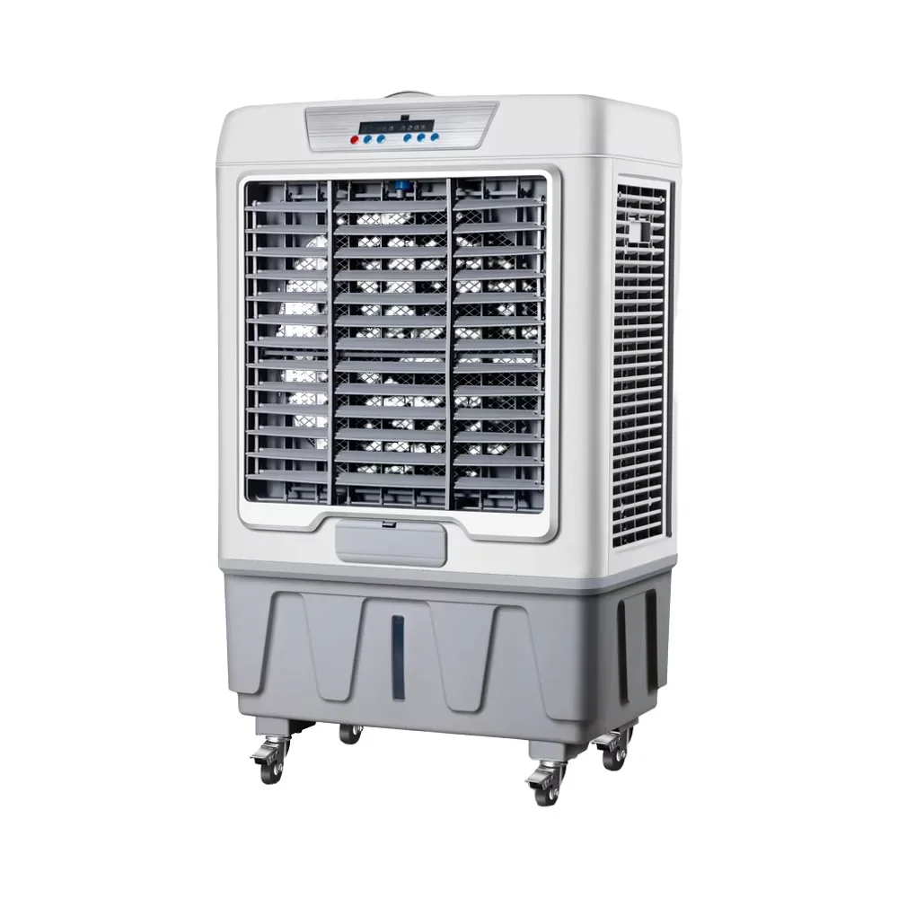 المحمولة الكهربائية مبرد الهواء التبخيري التبديل التحكم الصناعية المحمول الطابق الدائمة مروحة التبريد المنزلية حالة جديدة
