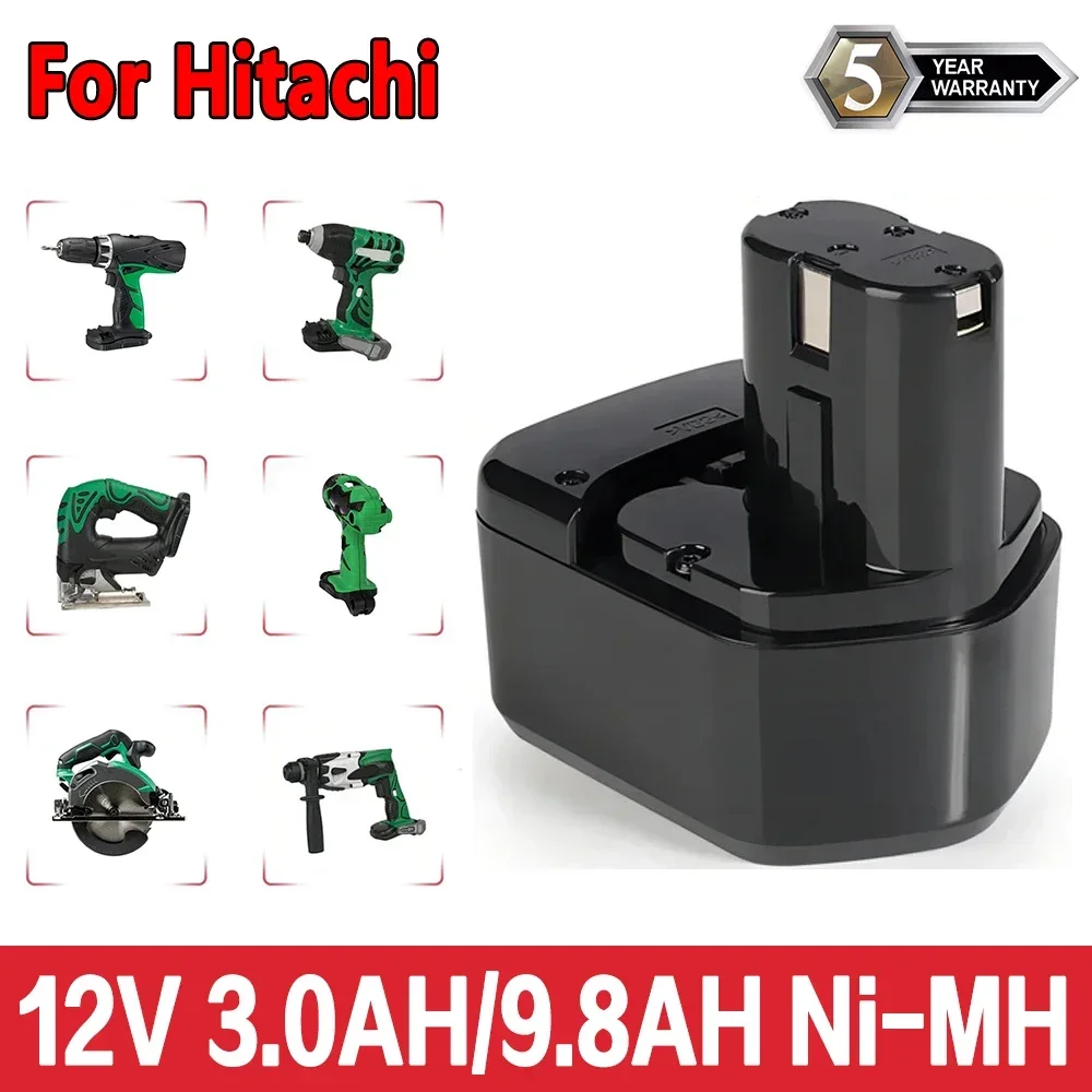 For Hitachi 12V 9800mAh Battery For EB1214S EB1212S EB1220BL EB1212S WR12DMR DS180F3 DH15DV DS12DVF3 Rechargeable Tool Battery