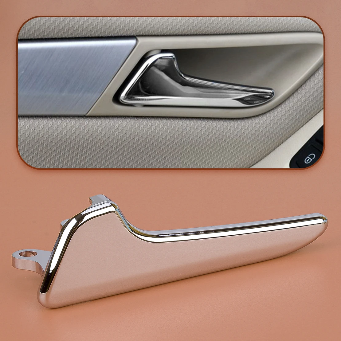 Car Front Left Interior Door Handle Chrome ABS Fit for Mercedes-Benz A-Class W169 A160 B-Class W245 B180 1697600961 1697600308