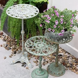 Vintage fazer suporte antigo para flores ferro arte piso planta prateleiras varanda decoração prateleira de armazenamento estável durável jardinagem interior