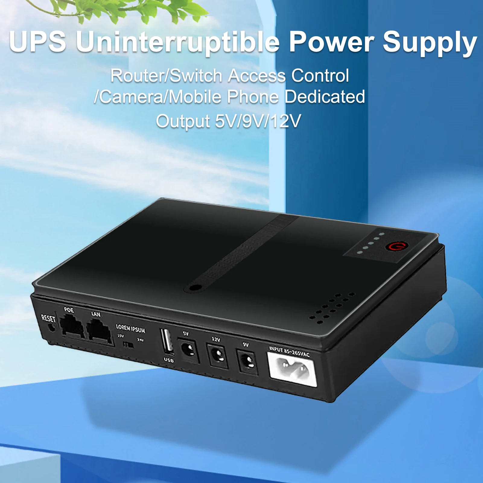 5/9/12V Router Opticalcat Switch Access Control Backup Uninterruptible Powersupply DC UPS Uninterruptible Power Source for Phone