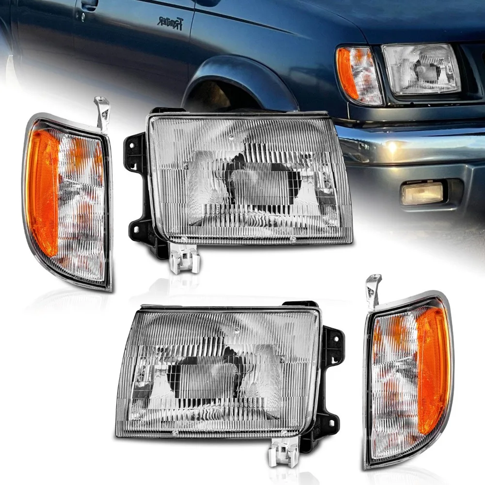 

Pair Headlights For 2005-2007 Nissan Pathfinder 2005-2008 Nissan Frontier Chrome