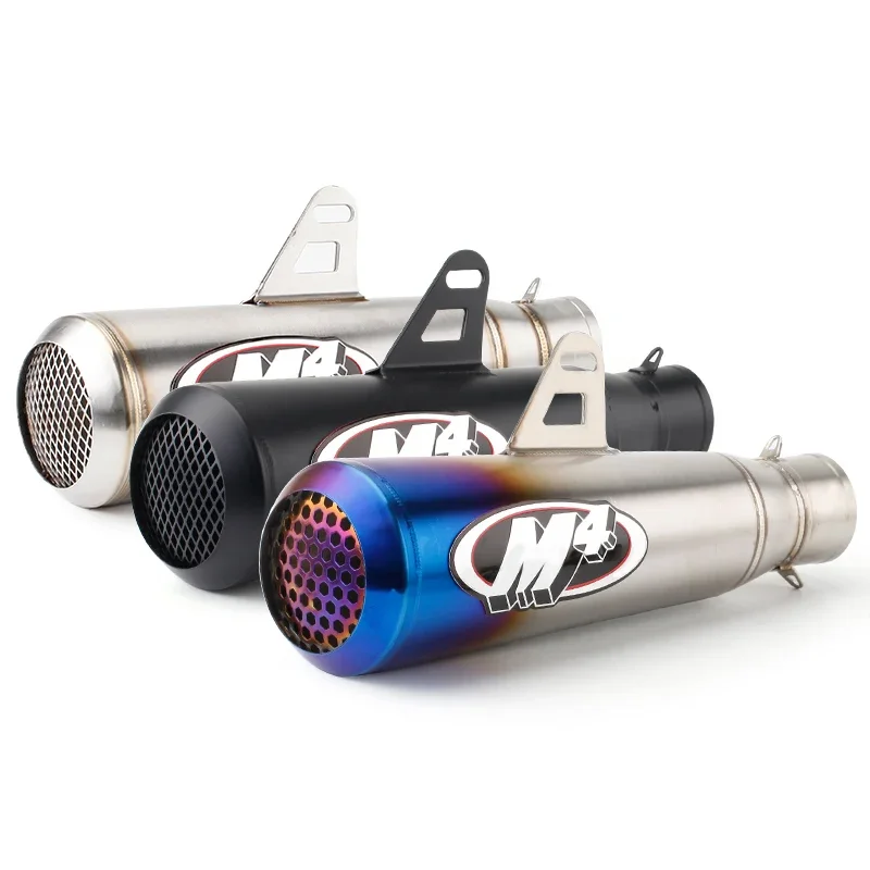 

Refitting Motorcycle Into Sports Car Large Displacement Locomotive Stainless Steel Universal Blow Up M4 Exhaust Pipe N