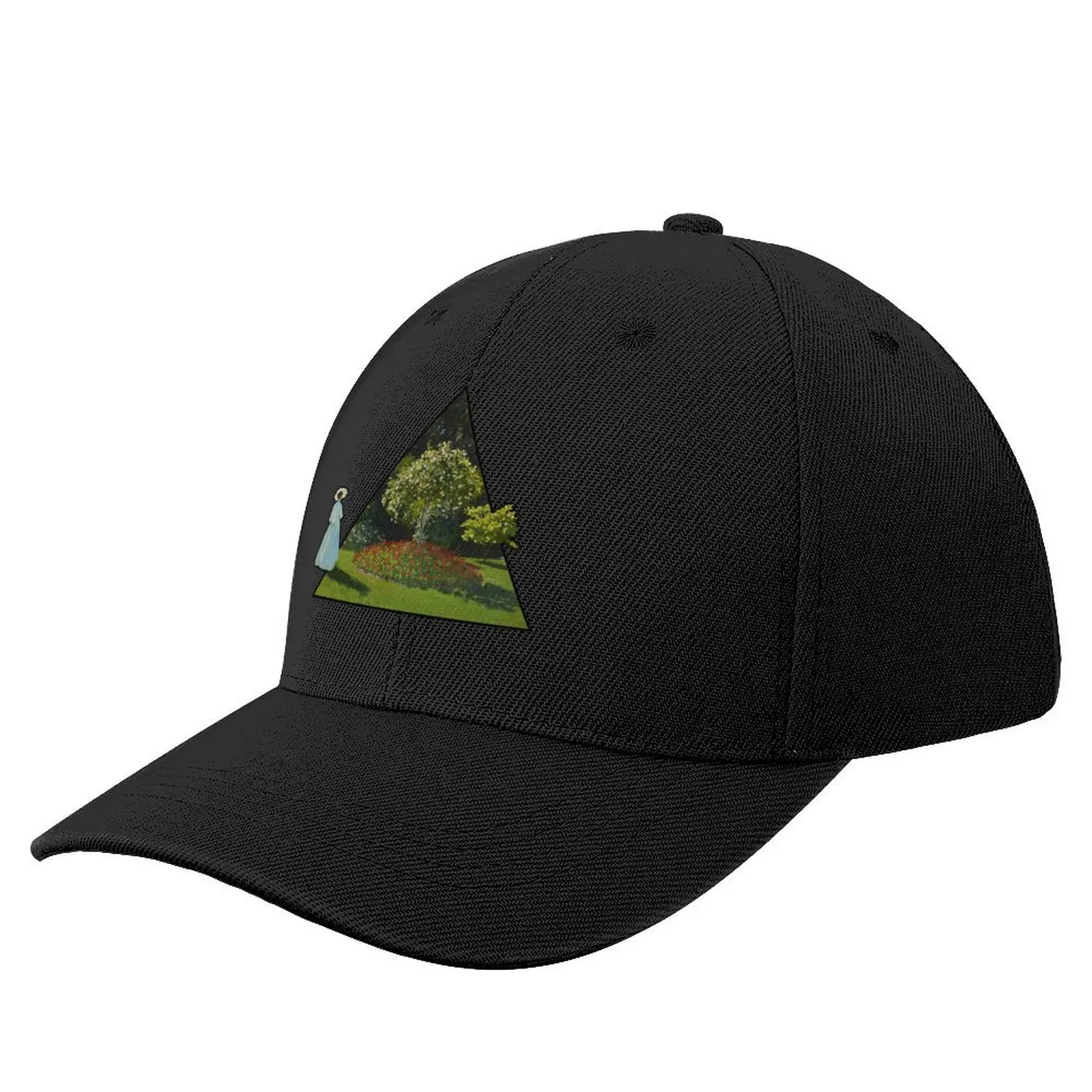 Woman in the garden Claude Monet Minimalist Triangle Baseball Cap western Hat Beach Outing Male Women's