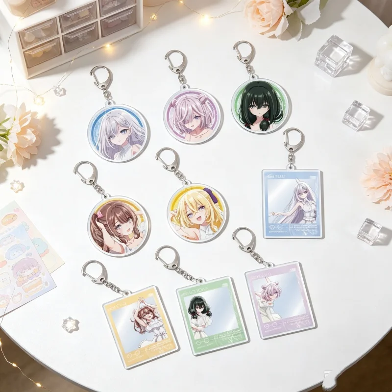 Playing Death Games To Put Food On The Table Anime 6CM 2026 New Acrylic Pendant Keychain (Yuuki/Keito/Kyara)Cell Phone Pendant