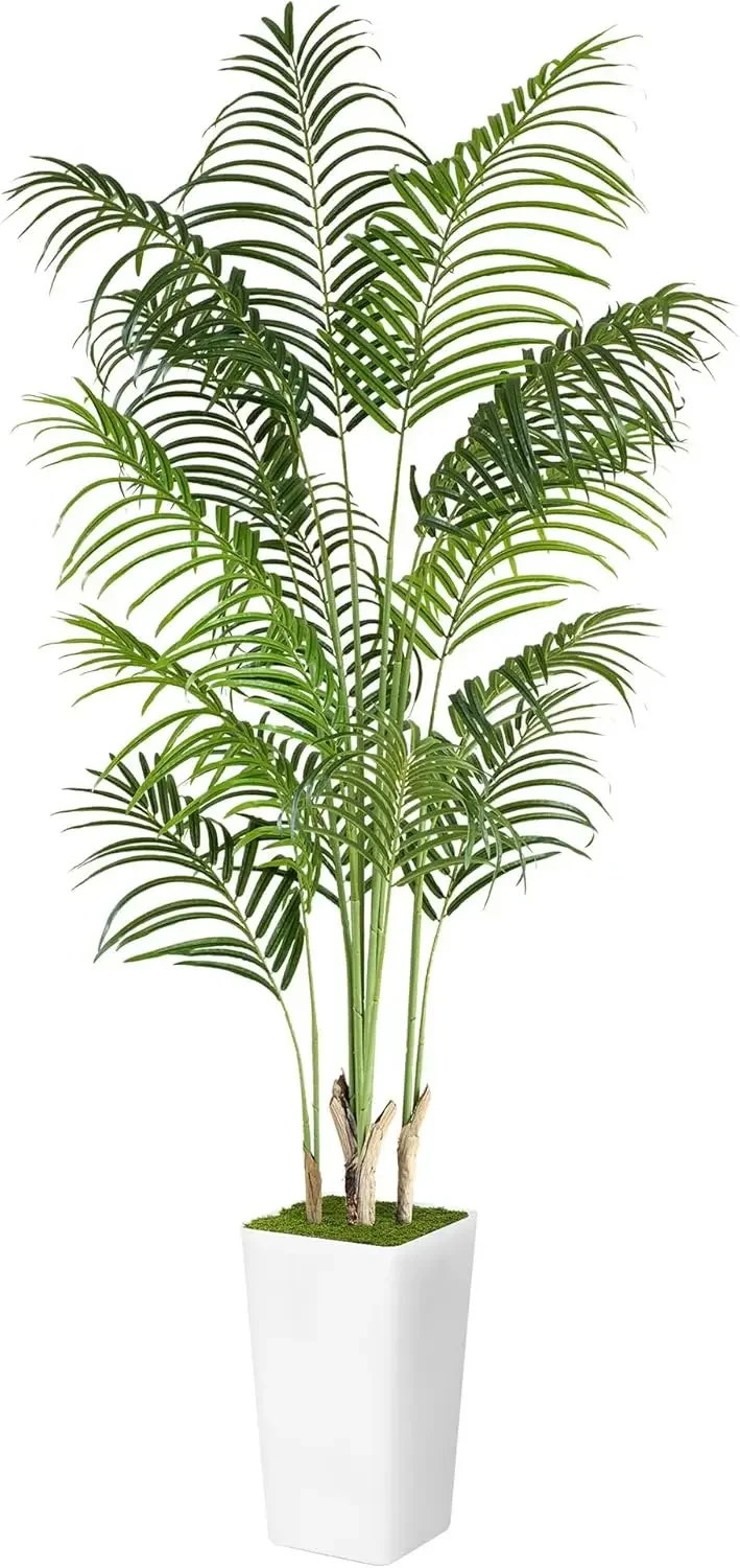 Artificial Palm Tree 6Ft Tall Fake Plants Faux Silk Tropical Areca Floor Potted Plants for Patio Decor Indoor Outdoor