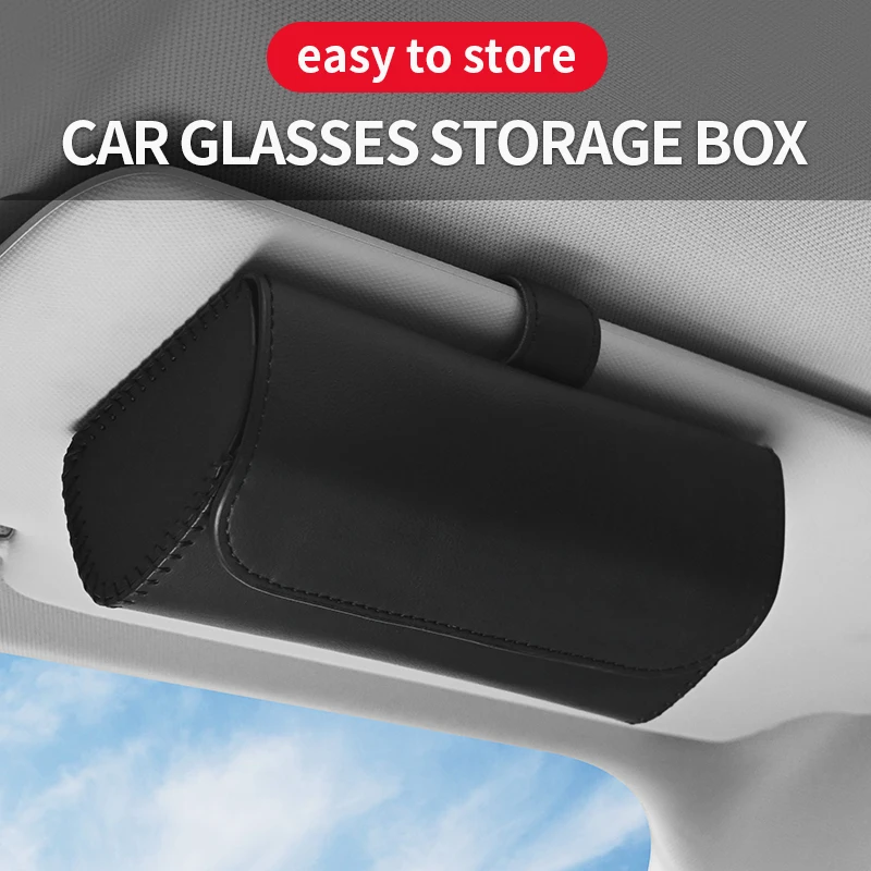 Auto Brillenetui Hängende Sonnenblende Im Auto Sonnenbrille Sonnenbrille Lagerung Quittung Karte Clip Auto Leder Brillenetui