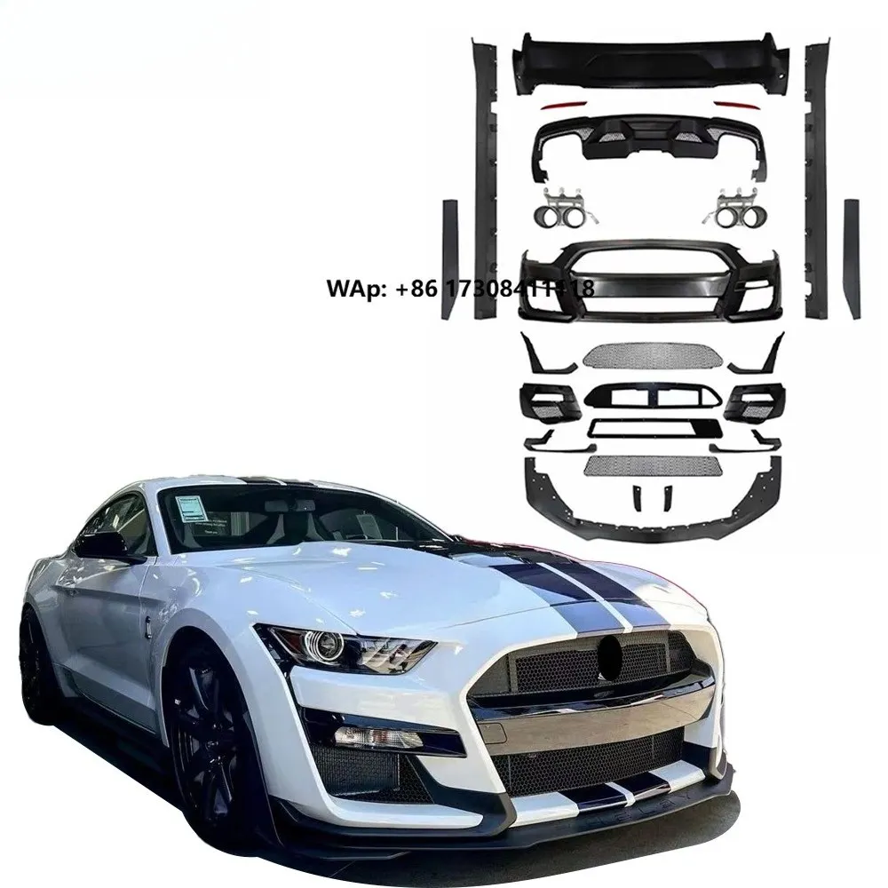 

New Design PP ABS Material Body Kit for Mustang 2015-2017 2.3T 5.0L GT GT350 Upgrade to GT500 Shelby Car Bumper Assrmbly