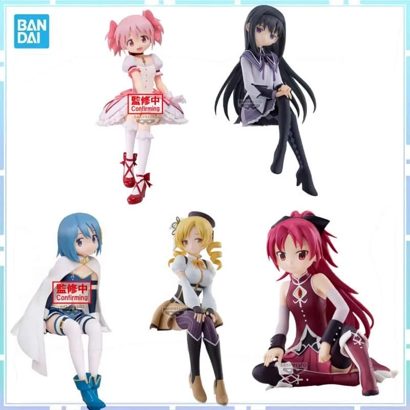 

Официальные аниме-фигурки Bandai Banpresto по мотивам «Девочки-волшебницы Мадоки»: Канамэ Мадока, Мики Саяка, Акеми Хомура, Томоэ Мами, Сакура Кёко