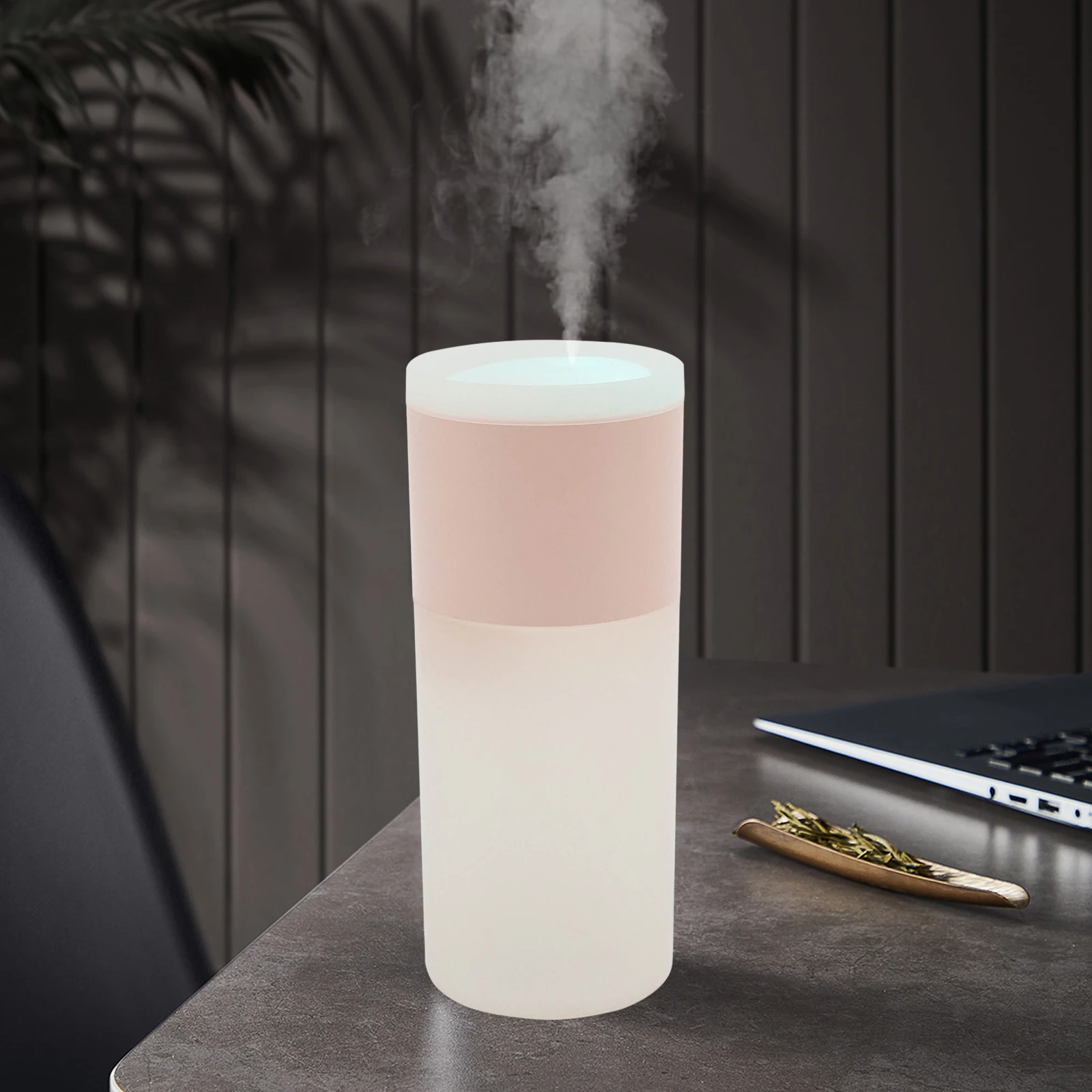 White and Pink V6 Fragrance expander Cylinder Aromatherapy Diffuser Essential Oil Diffuser Essential Oil Diffuser with Light