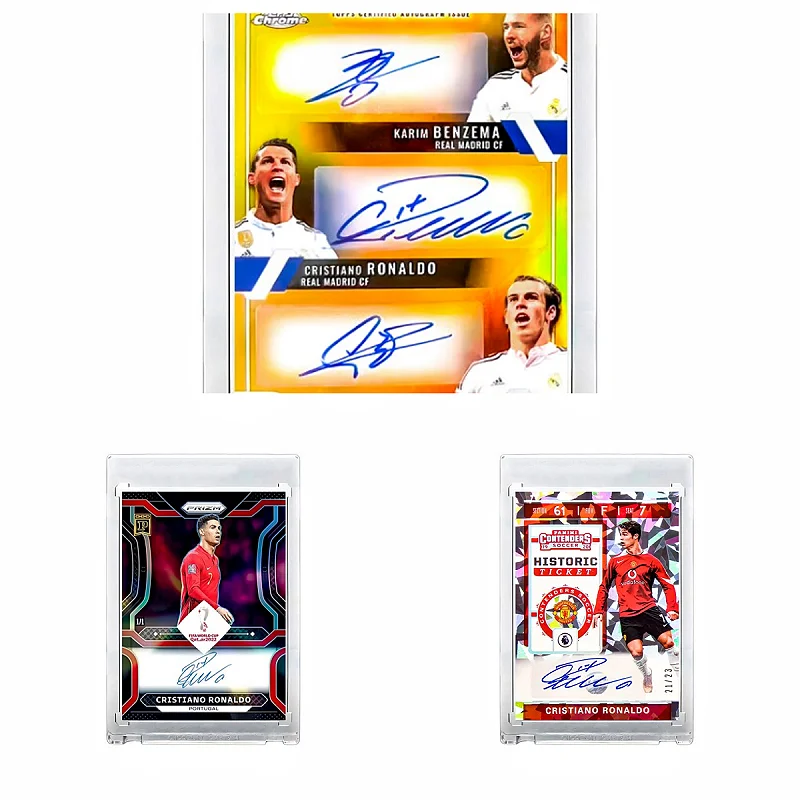 DIY Custom Panini Refractive Sports Star Cards Collectible Trading Cards with Lamine Yamal Kobe, Cristiano Ronaldo CR7 Premiu
