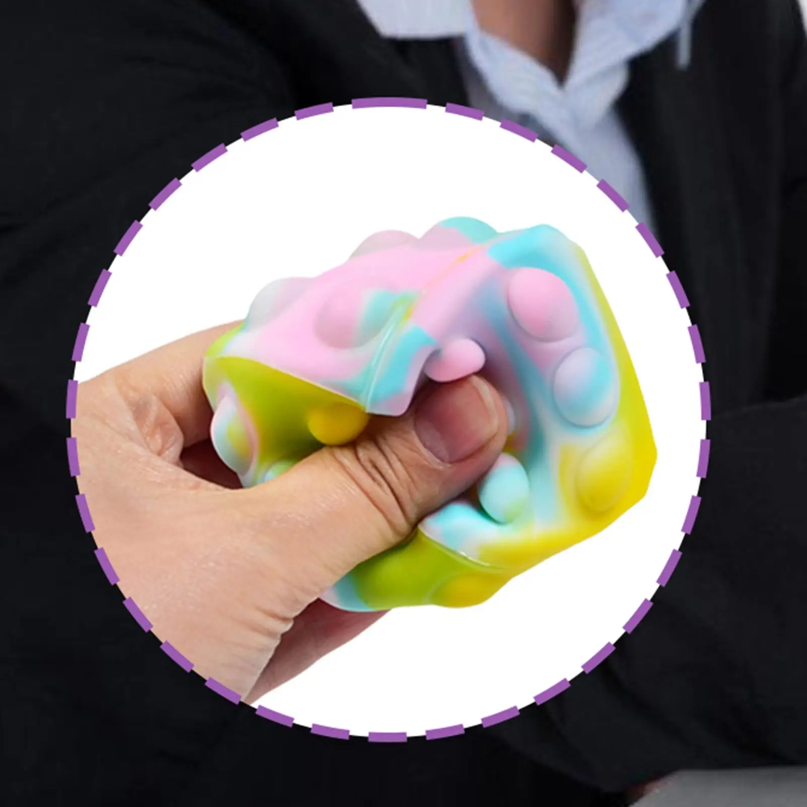 Gra w Kości Zabawki Sensoryczne Kości Bąbelkowe Zabawki Sensoryczne Silikonowe Pop Bubbles Kości 3D w Kształcie Kości do Ściskania Zabawki Antystresowe Zabawka do Uwalniania Odstresowania