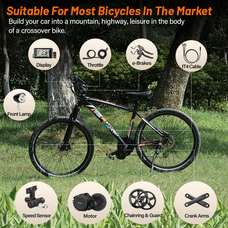 محرك Bafang Ebike متوسط المحرك UART M315 M615 M215 BBS01 BBS02B 36V 250W 350W 500W 48V 750W محرك دراجة كهربائية بدون بطارية