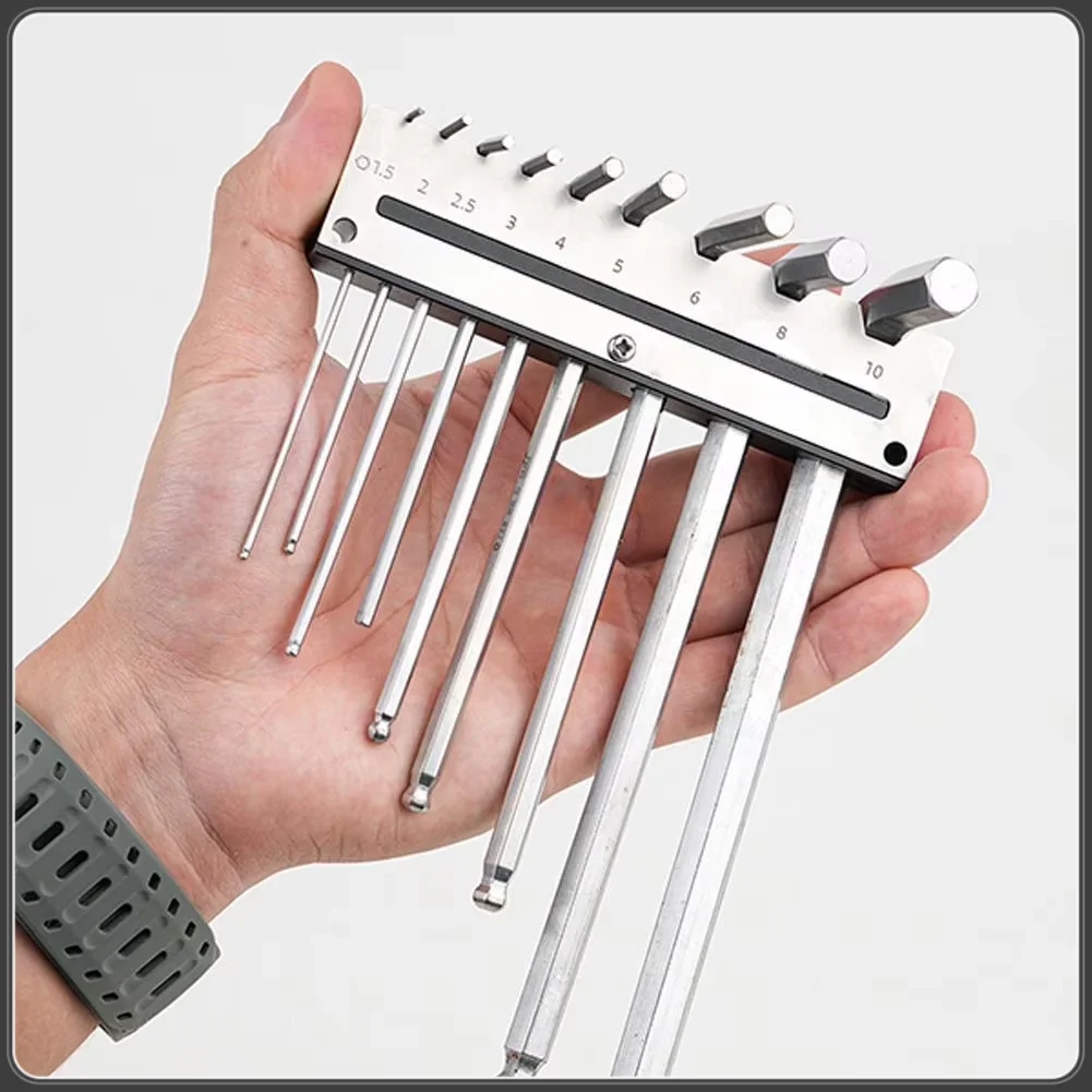 Hexagonal Wrench Organizer Holder Wall Mounted Hanging Workshop Tool Display Stand Rack Accessories