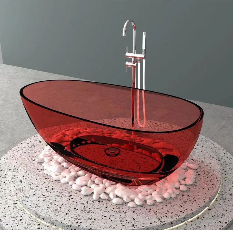 Hammock Bathtub Various Color Bagno Per Esterno Clear Resin Bath Spa Tub Baignoire Transparente Japanese Soaking Tub