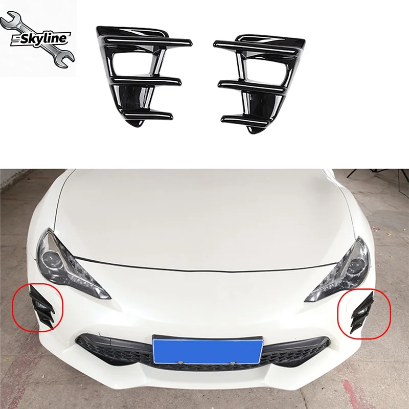 L10A Front Bumper Fog Light Grille Cover Fog Light Bezel Covers For  86 FT86 GT86 ZN6 2016-2020