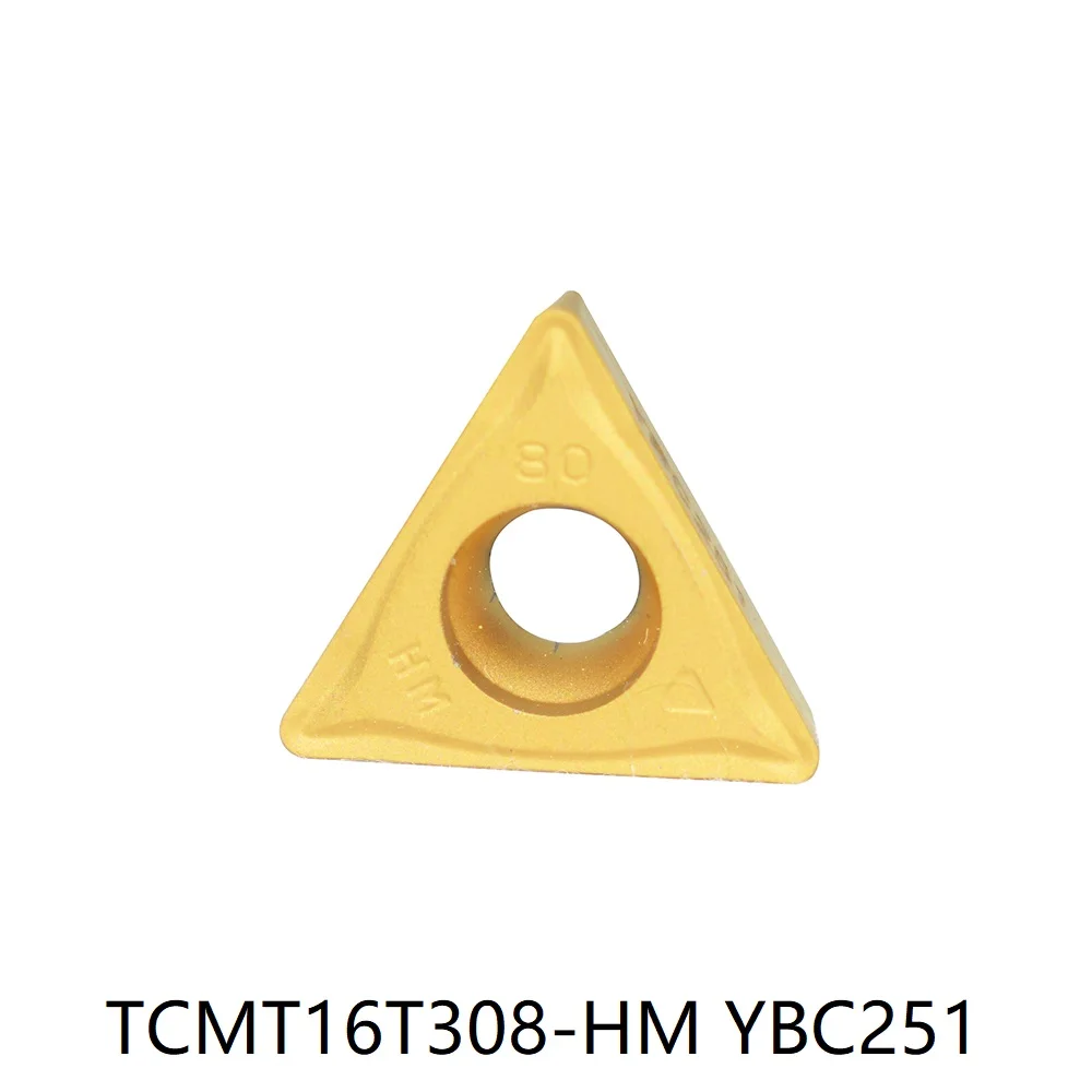100% ZCC TCMT 16T308 HM UTILI DI TURNING INSERTI Taglierina Per Supporto Tornio TCMT16T308-HM YBC251 YBD152 10 pz/lotto TCMT3 (2.5)2-HM