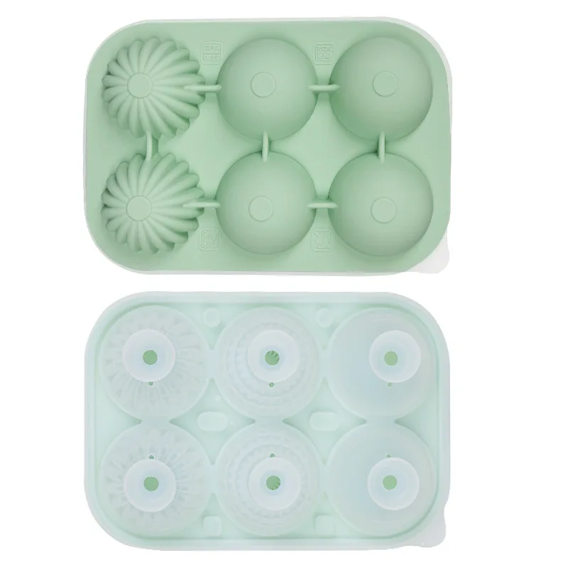 Cactus Ball Ice Cube Tray DIY 6 Grid Round Freeze Ice Cube Maker Box For Whiskey Cocktails Freezer Juice Drinks Chilled Ice Mold view 6