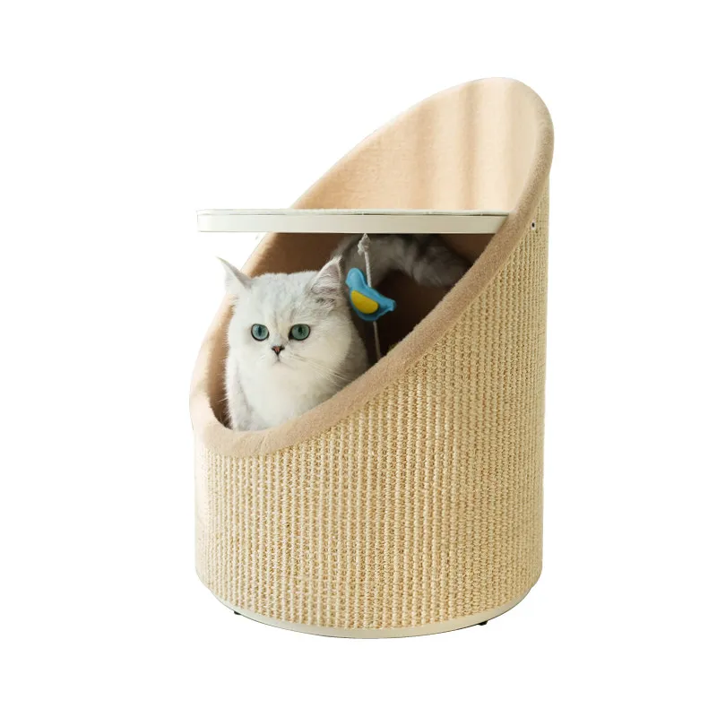 

CatS Tree Pier Pier, Sisal Scratching Tube Cat Nest, Climbing Frame Cat Scratching Column
