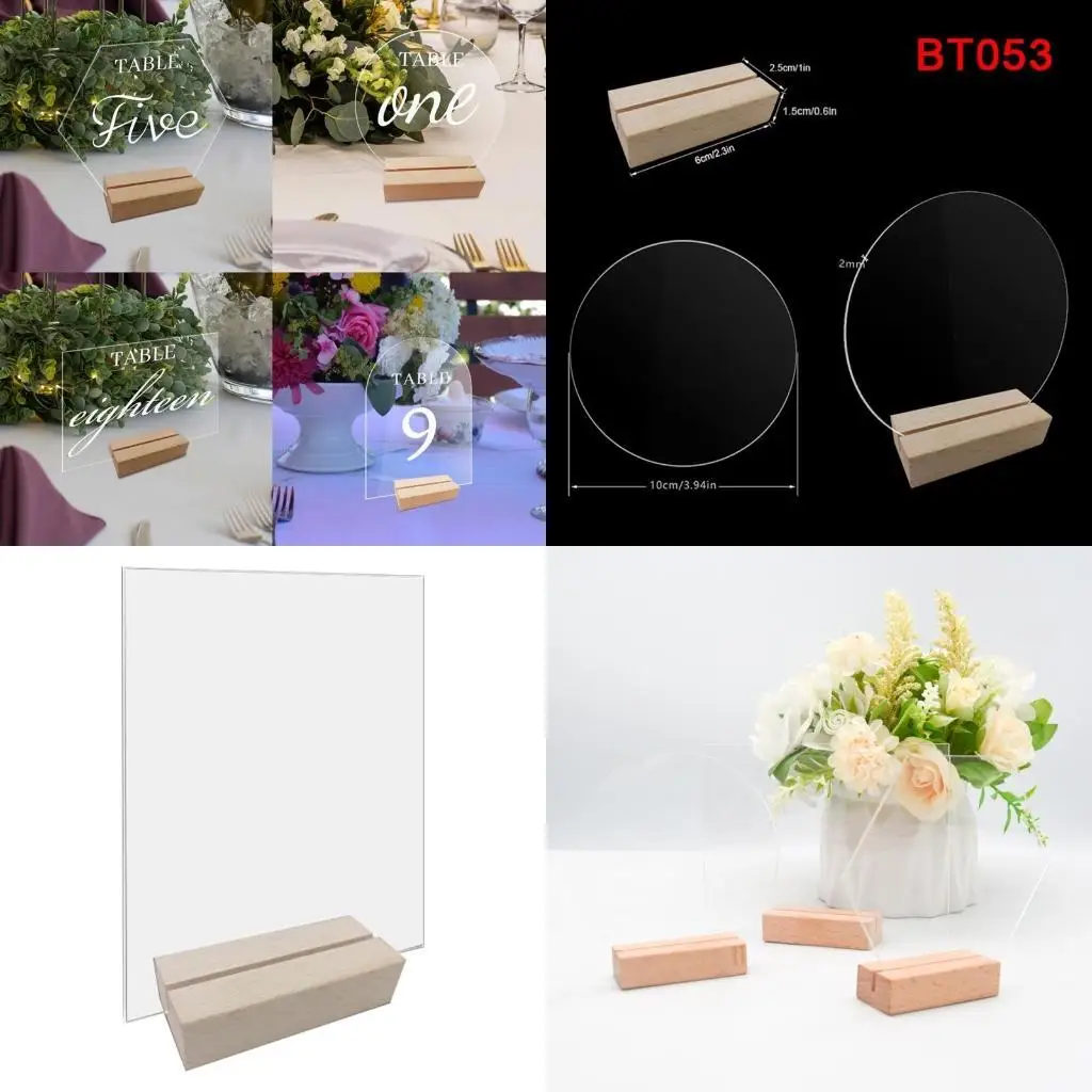 

G6KF Transparent Acrylic Frame with Double Sided Display Hotel Desk Drink Menu Holder