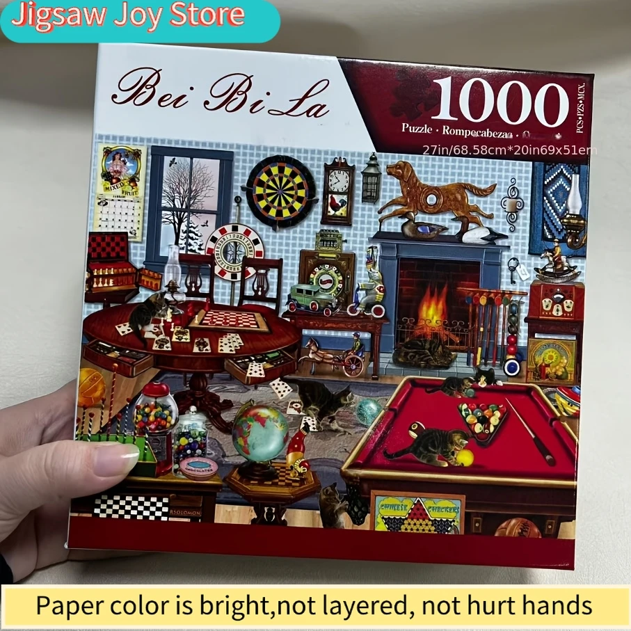 1 scatola () Puzzle di gioco di ping pong |   Divertente, portatile, puzzle in cartone resistente ai graffi per feste e attività, ideale per Chri