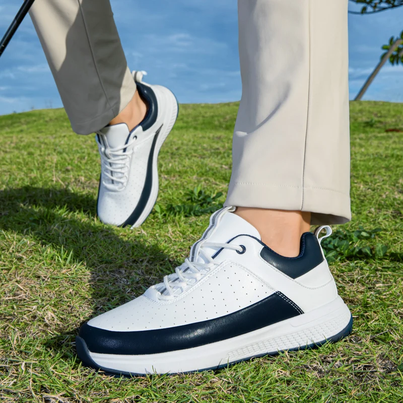 Men's Golf Shoes with Straps, Autumn Fashion Casual Sports Shoes, Outdoor Grass Anti-skid Golf Walking Shoes, Sizes 39-47