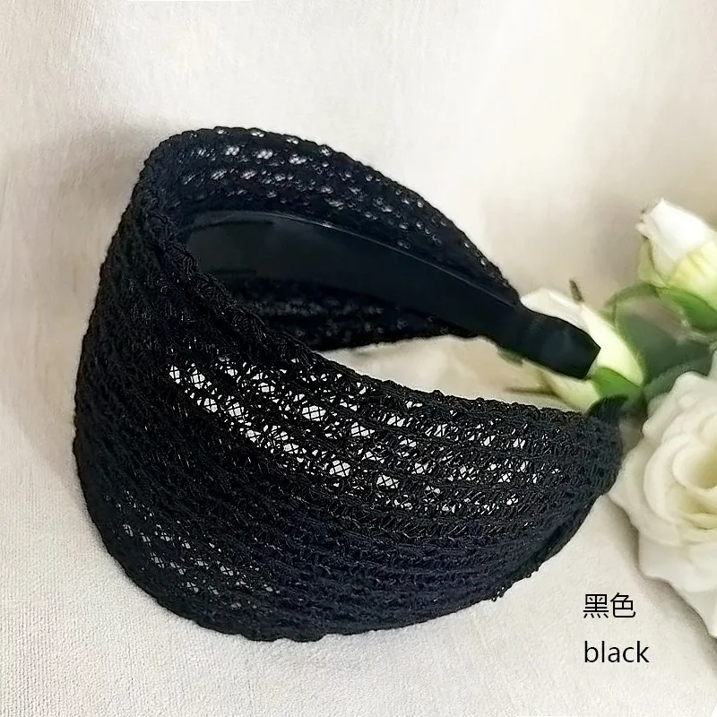 8cm Wide Striped Headband for Women