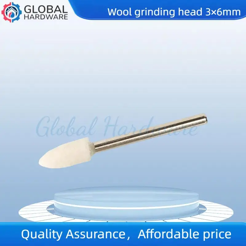 

Полировальный круг с шерстяным фетром, наружный диаметр 6 мм, шлифовальная головка для дрели Dremel, вращающийся инструмент, хвостовик 3 мм
