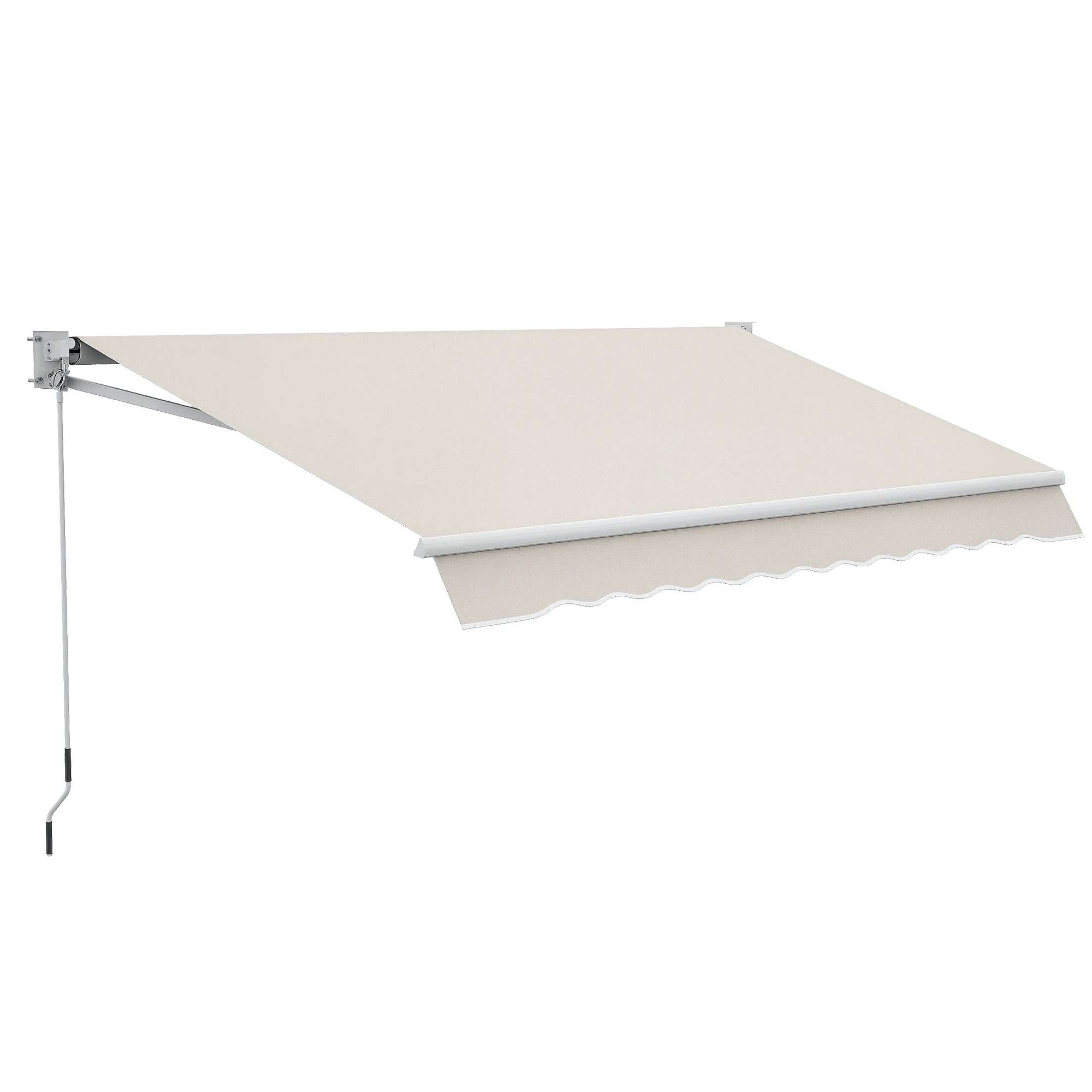 Outsunny Toldo Manual Retráctil con Manivela 200x250 cm Protección Solar UV50+