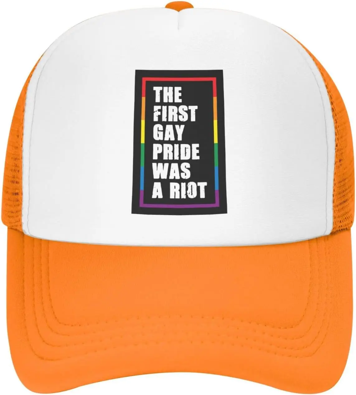 The First Gay Pride Was A Riot Trucker Hat Adjustable Polyester Casual Unisex Baseball Cap