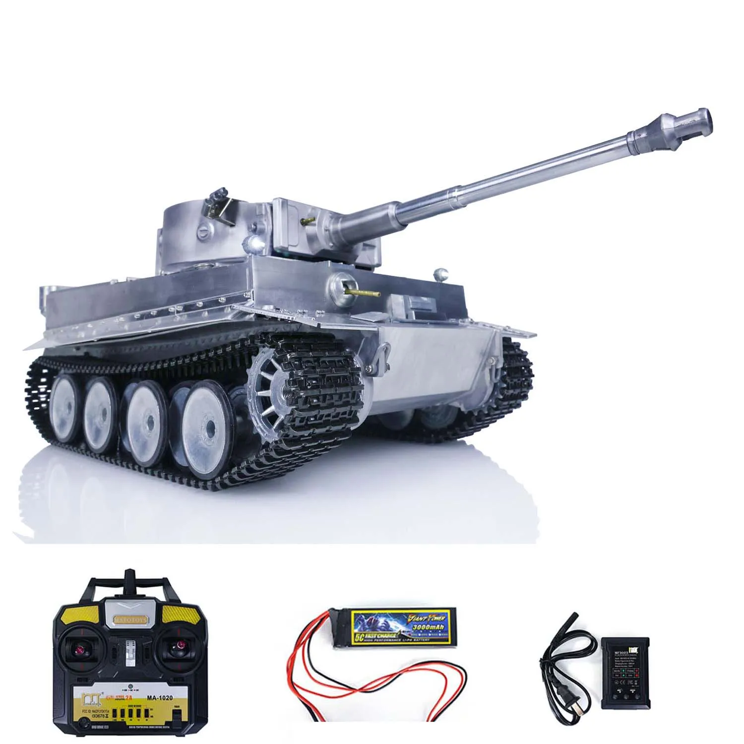 

Metal Mato 1/16 Tiger I RC RTR Tank Model Infrared Barrel Recoil Metal Color 1220 RC Panzer Toys for Boys TH00643-SMT4